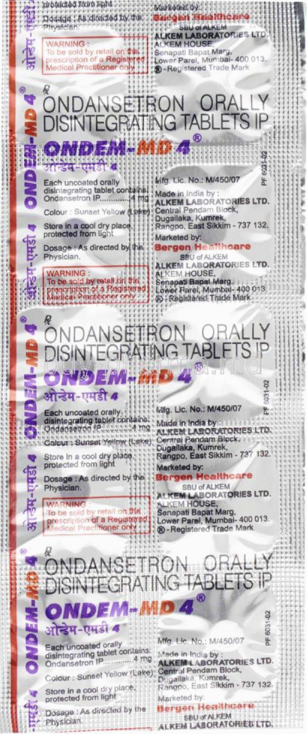 ONDEM MD 4MG TAB